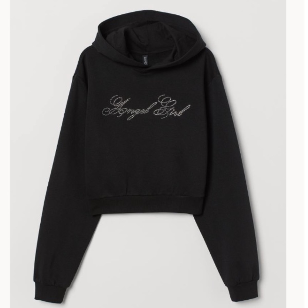 H&M Angel Girl Black Hoodie